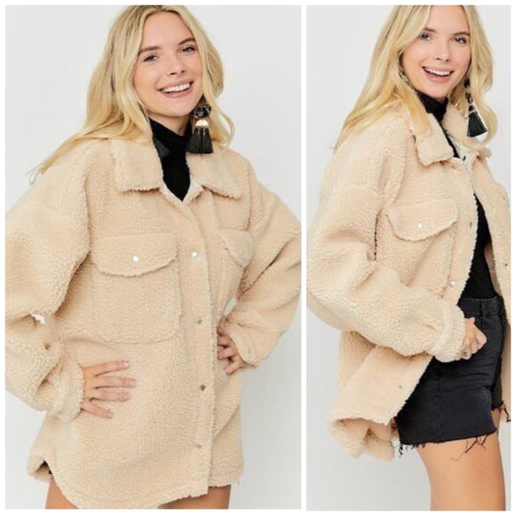 NWT FAUX FUR SNAP BUTTON JACKET - Picture 11 of 16